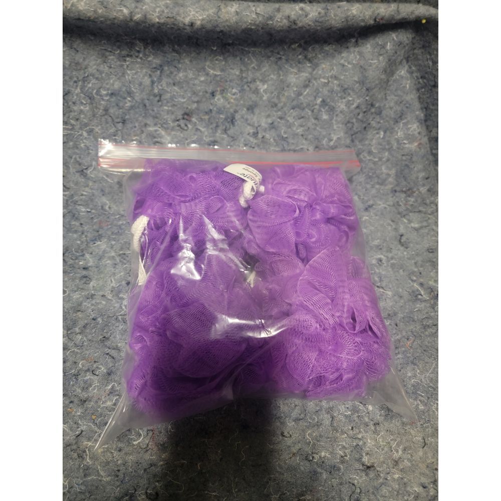 Loofah Bath Shower Sponge Pouf Mesh Ball Exfoliating Scrubber package‎ of 4